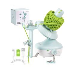 Cordless Yarn Winder, 2H Running Time Rechargeable Electric Yarn Cake Winder with 2200mAh Battery, Compact Yarn Winder for Crocheting Auto Yarn Spinne