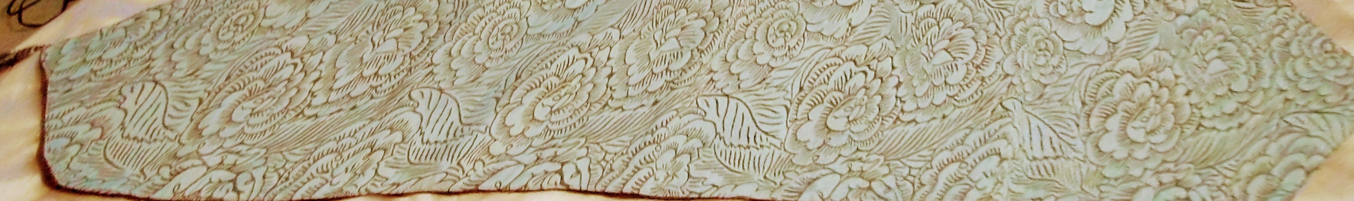 Light Green And Brown Table Runner