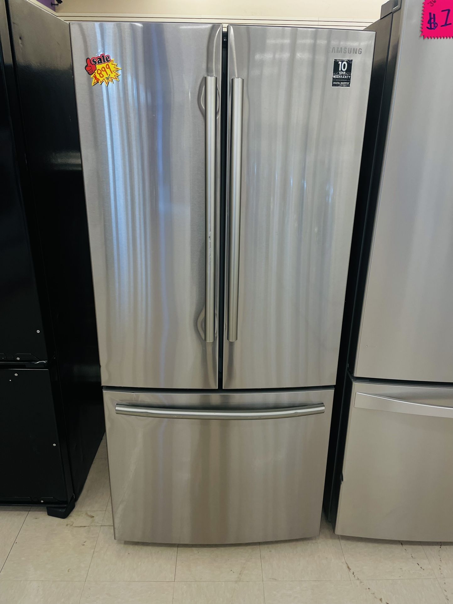 30” Samsung Refrigerator French Door With Ice Maker In Excellent Condition
