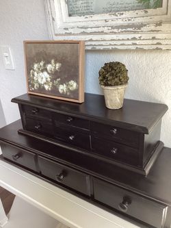 Black wood Storage drawer boxes house/office/decor $25 each