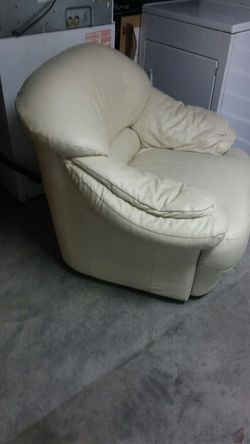 Cream Color Leather Chair