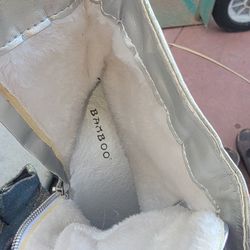 Womens  Metalic Silver Boots 