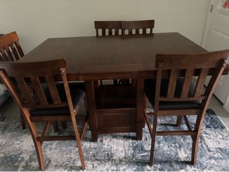 Ashley Signature Dining Table with Chairs- can be smaller to seat 4