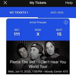 Pierce The Veil And Sleeping With the Sirens Ticket 