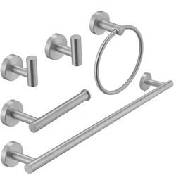 5 Piece Brushed Nickel Bathroom Set