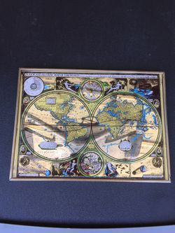 Mirrored antique map