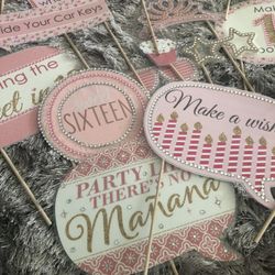Photo Booth Sweet 16 Props