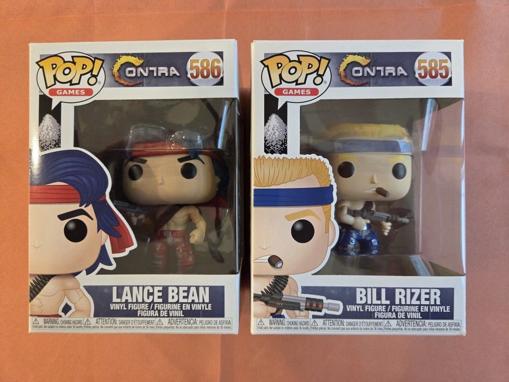 Funko Pop Contra Lance Bean 586 & Bill Rizer 585