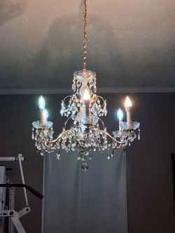 Nice chandelier with crystals cash only