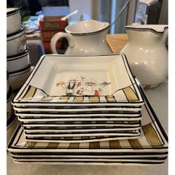 💲ASK FOR PRICES 💲VINTAGE: HD DESIGNS LE CHEF WHIMSICAL CHEFS DEEP DISH SQUARE SET "PLUS"