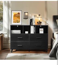 Bedroom TV Stand, Entertainment Center with Storage Cabinets, TV Stand for  43" TVs, Mid-Century Modern Media Console Table for the Livin