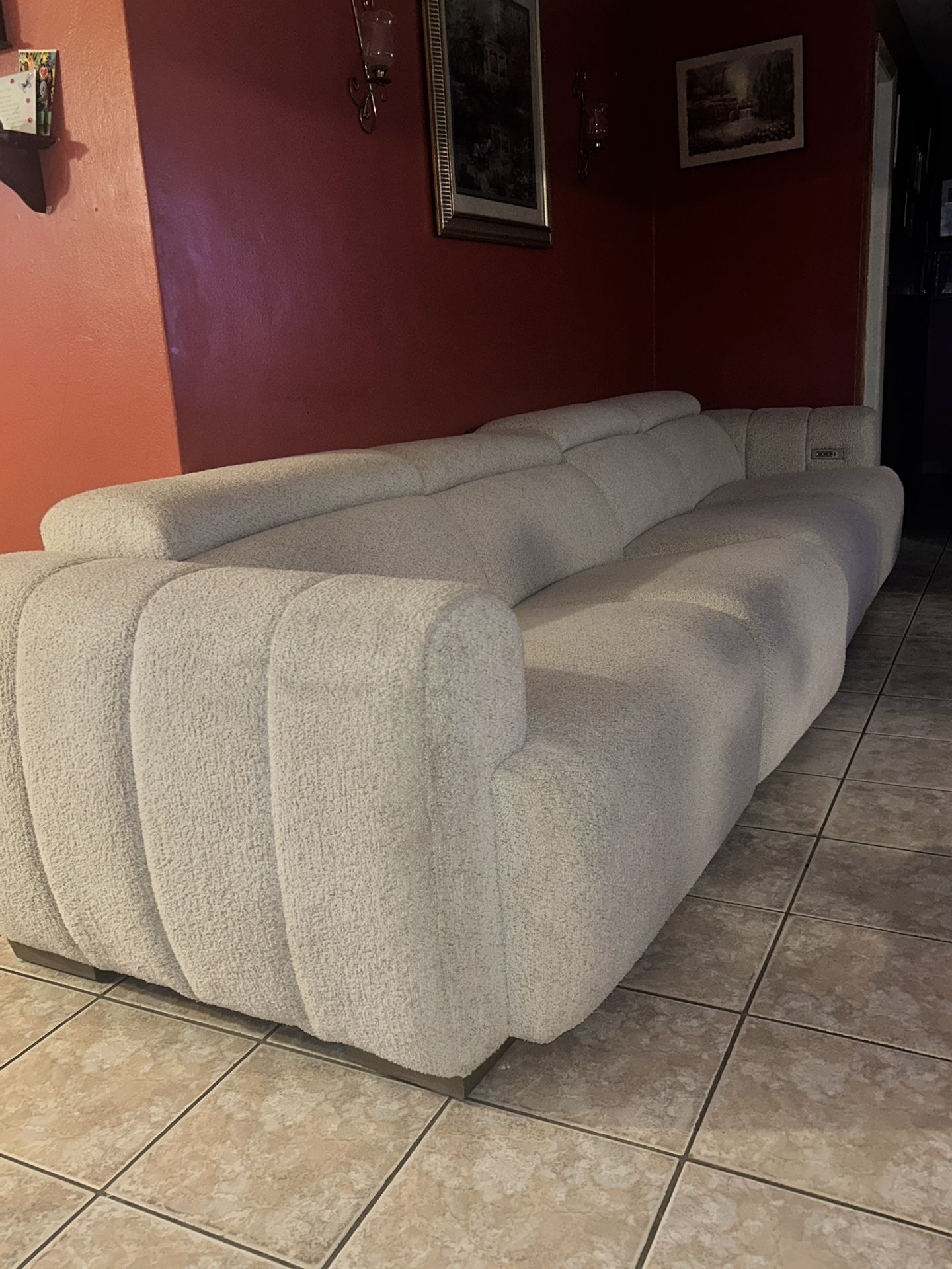 Recliner 4 Piece White Couch 