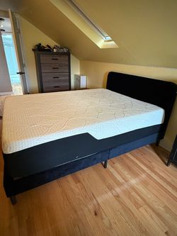 Queen Bed Frame with Mattress