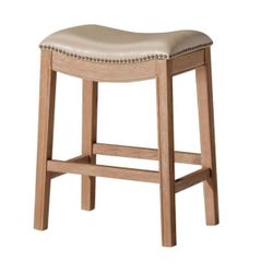 26 inch counter height bar stool barstool with leather seat - NEW