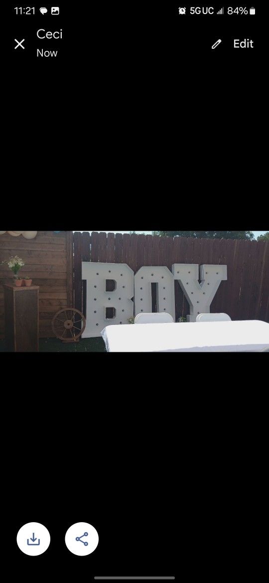 Boy Marquee Letters 