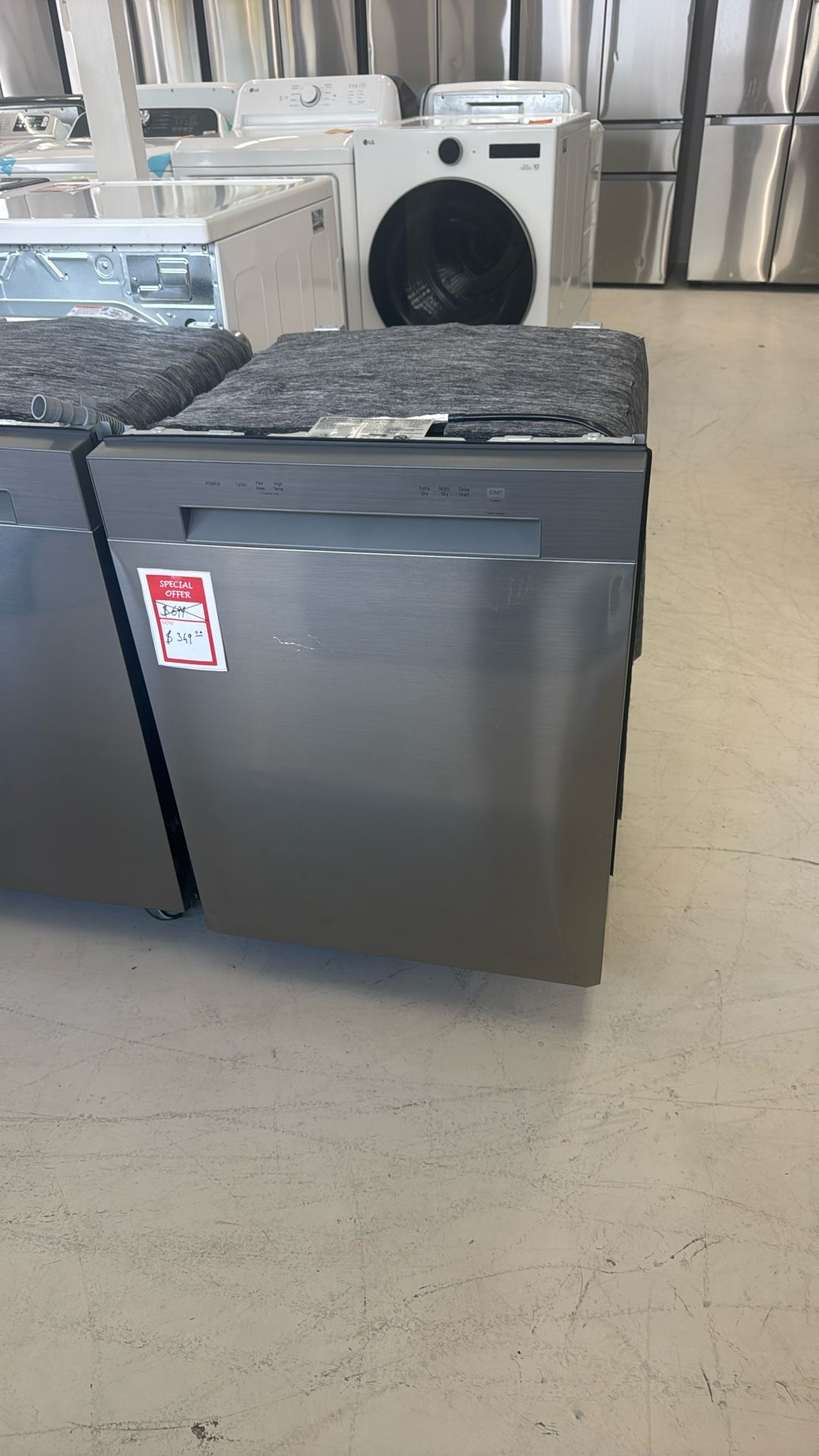 24 in. Stainless Look Front Control Dishwasher with Stainless Steel Tub and SenseClean