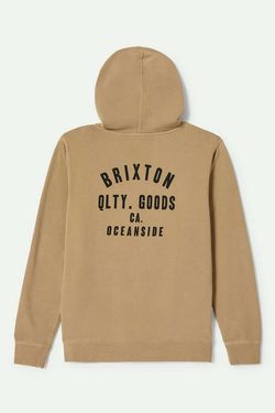 Brixton Mens Hoodies Outlets Brown Jets Hoodie
