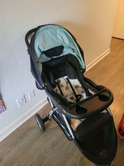Baby Trend EZ Ride 35 Travel System Stroller. Doodle Dots Lightweight and Foldable Compact Design with One Hand Fold and Adjustable Handle