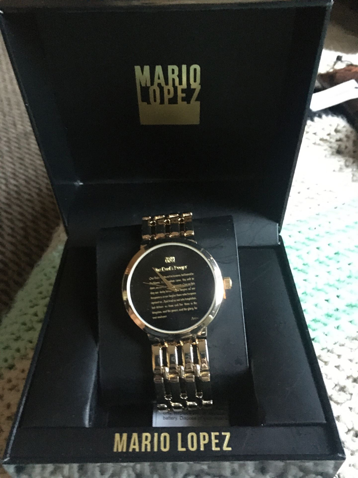 Mario Lopez Men’s Watch Lord’s Prayer