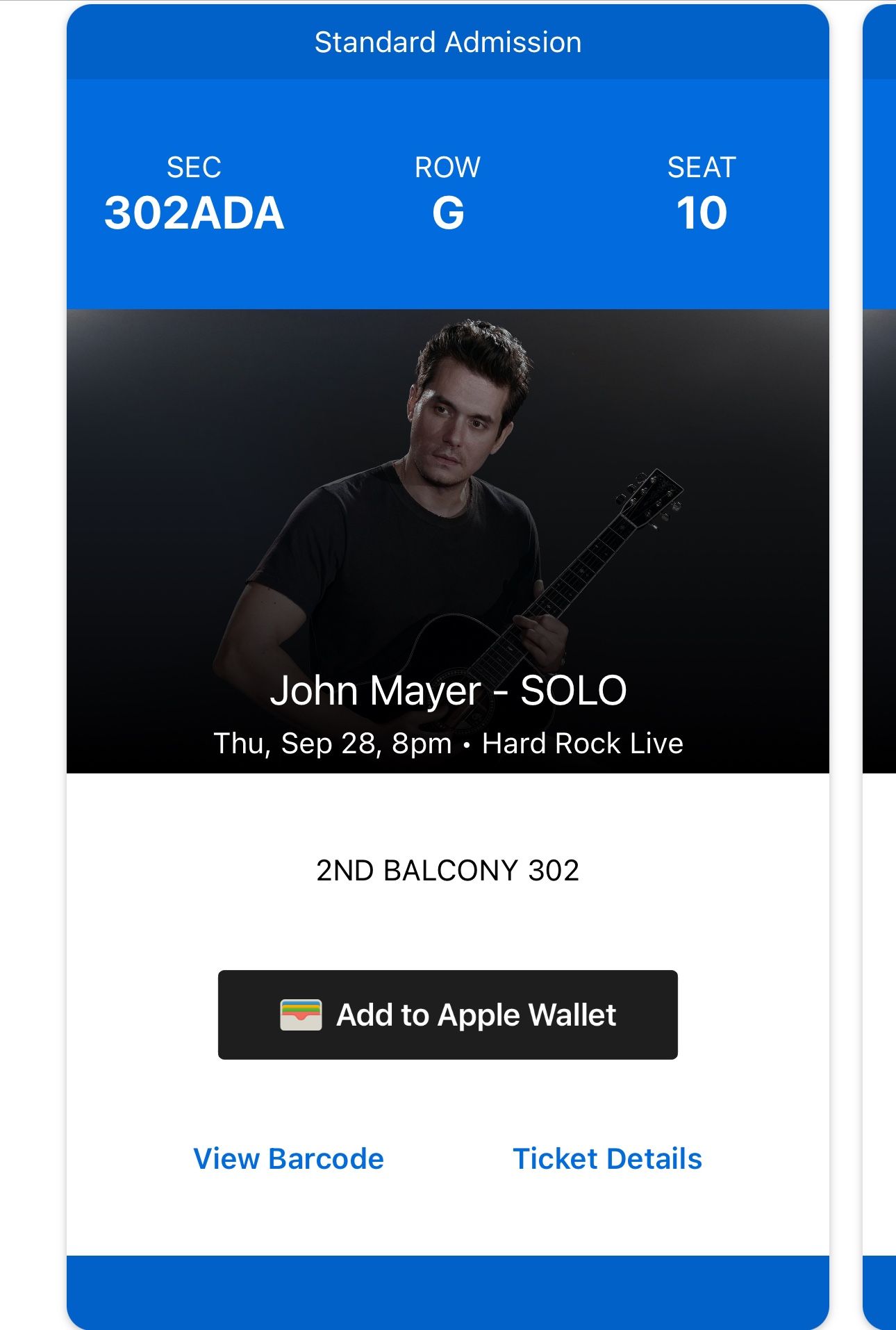 Tickets To John Mayer At Hard Rock Live