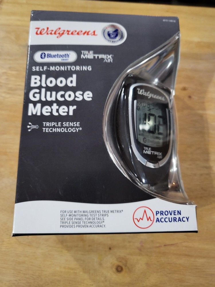 Walgreens TrueMetrix Air Self-Monitoring Blood Glucose Meter Bluetooth