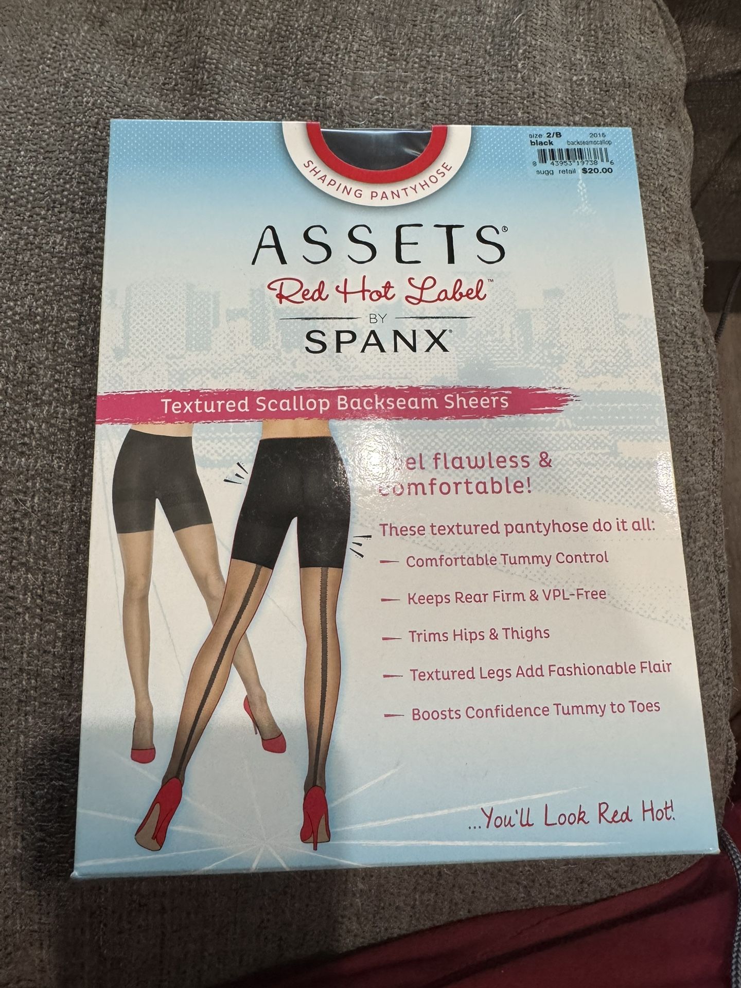 SPANX Assets Red Hot Label By Textured Scallop Backseam Sheers