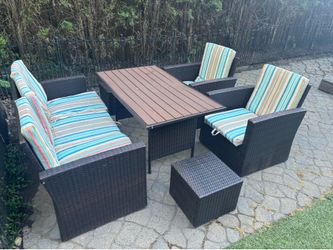 Wicker Patio Dining Set