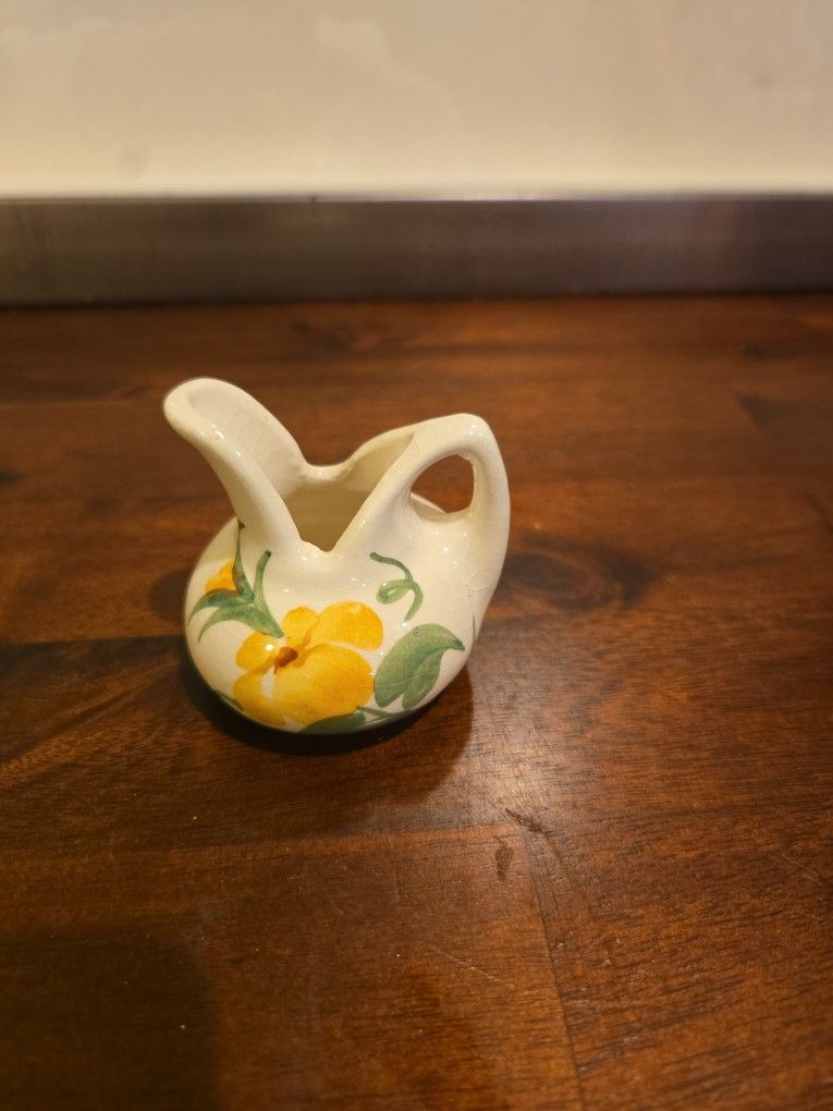 Mini Handmade Pottery Pitcher – Signed – 2”