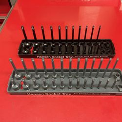Socket Storage Trays, 1/4” Shallow And Deep. Hansen Tray
