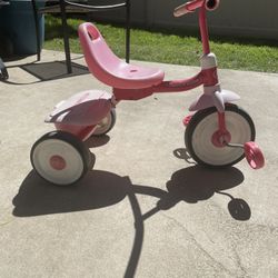 pink radio flyer tricycle