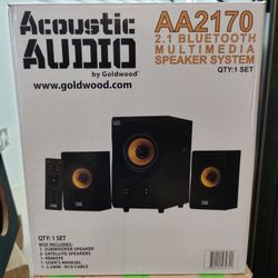 Acoustic Audio by Goldwood Bluetooth 2.1 Speaker System 2.1-Channel Home Theater Speaker System, Black (AA2170)