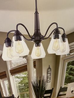Brand new chandelier, convertible up light or down lighting