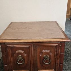 Wooden Side Table With Storage