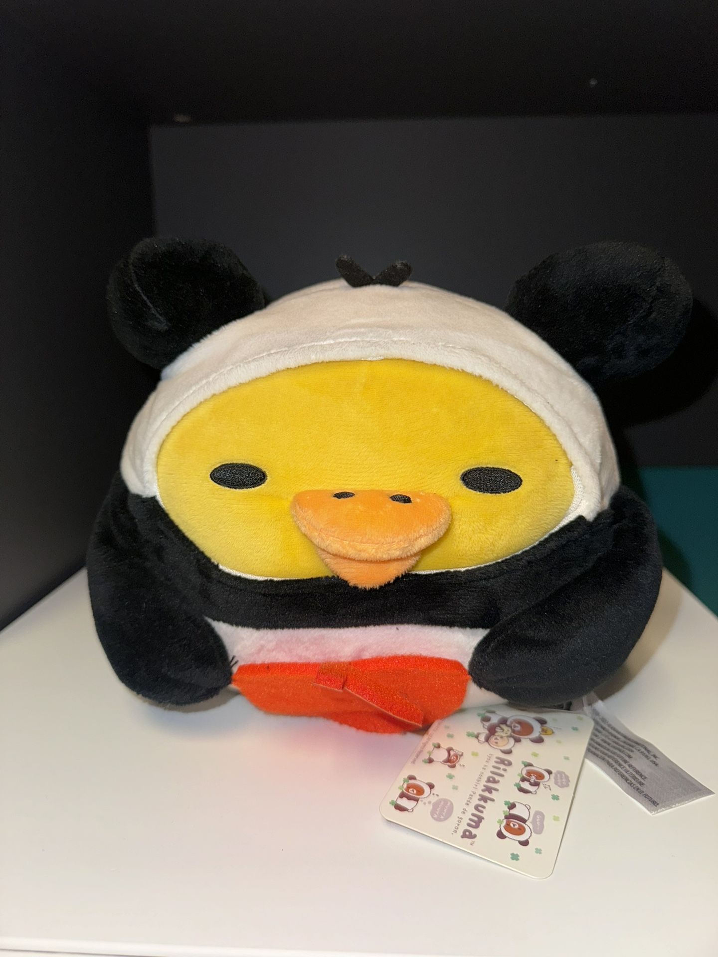 Rilakkuma Kiiroitori Duck In Panda Outfit