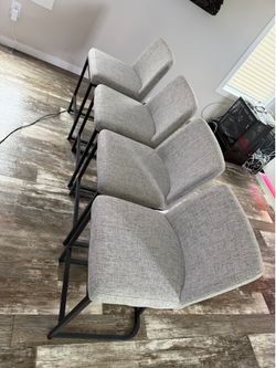 Gray and black Bar chairs
