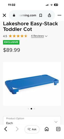 Lakeshore Easy-Stack Toddler Cot