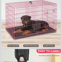 Large Pink Dog Crate