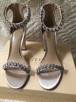 JEWEL BADGLEY MISCHKA MAYRA ankle strap evening shoes