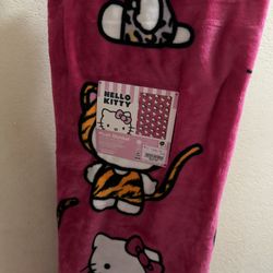 hello kitty cheetah blanket 