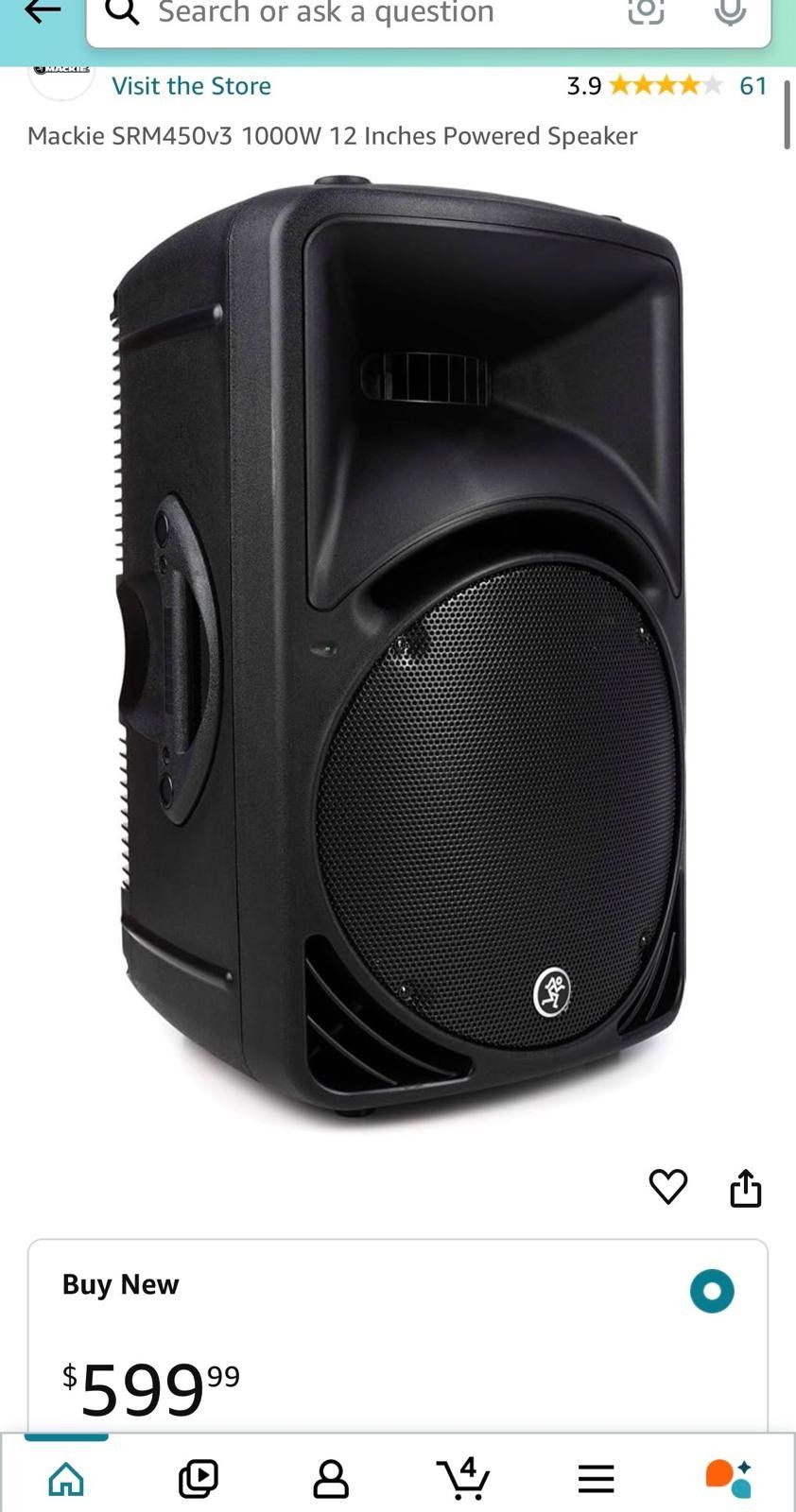 Mackie SRM450v3 1000W 12 inches Powered Speaker