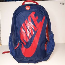 Nike Backpack Hayward Futura With Side Pockets,15" Brand New With Tags Blue And Red 