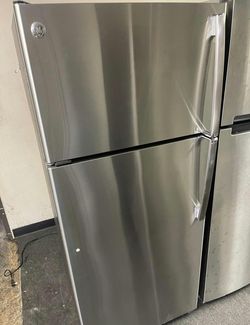 GE Top Freezer Refrigerator Stainless Steel