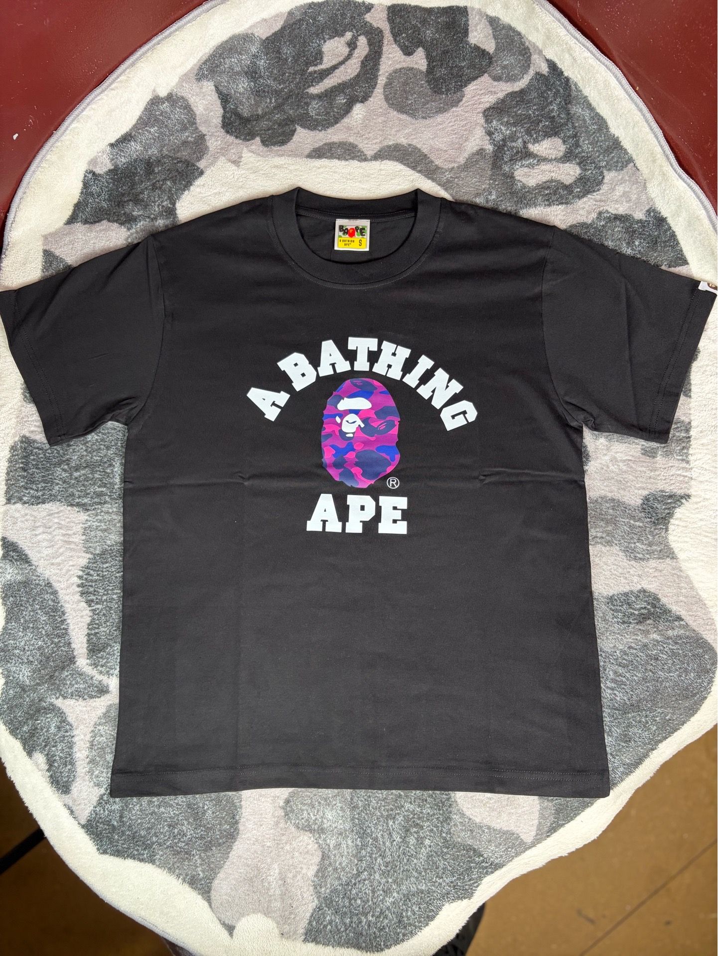 Size M/L purple bape logo tshirt