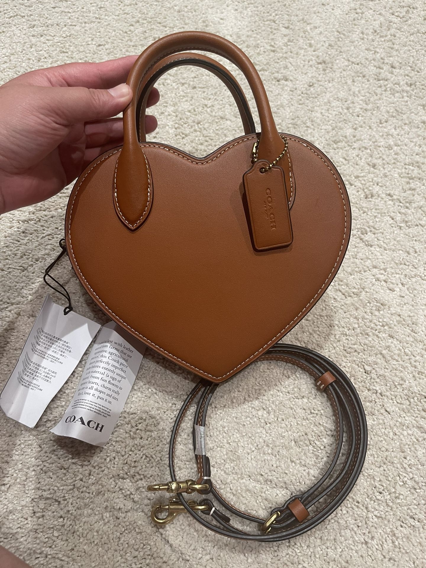 coach Heart Bag In Regenerative Leather cp233