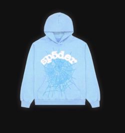 sp5der Web Hoodie Sky Blue