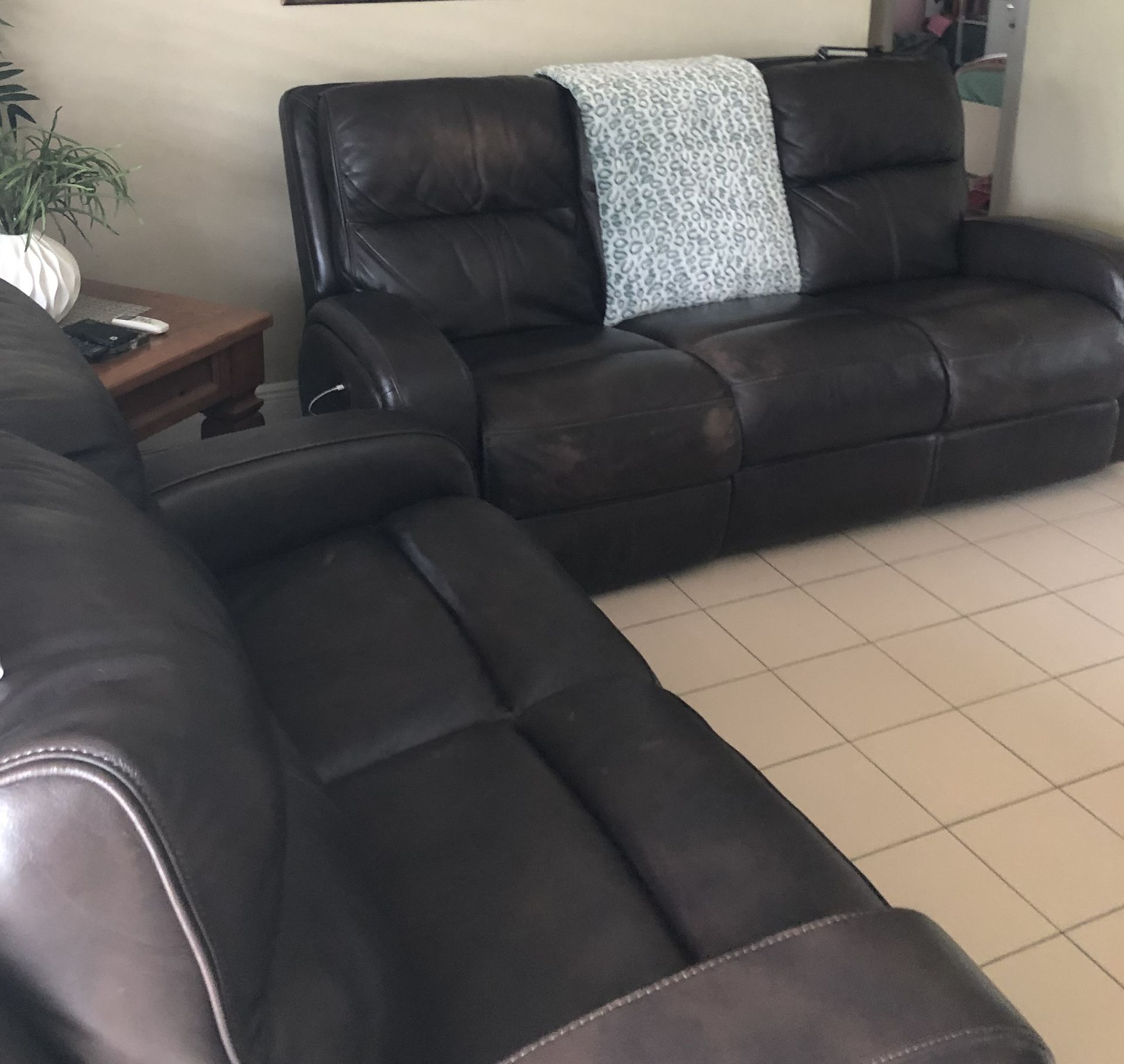 Macys Leather Power Reclining Sofa And Loveseat