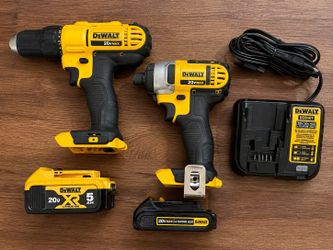DeWalt 20V MAX Drill & Impact Driver Combo Kit – 2 Batteries + Charger