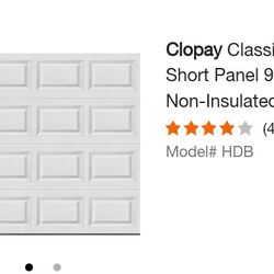 Clopay Classic Short Panel 9ft. By 7ft. Non Insulated Garage Door