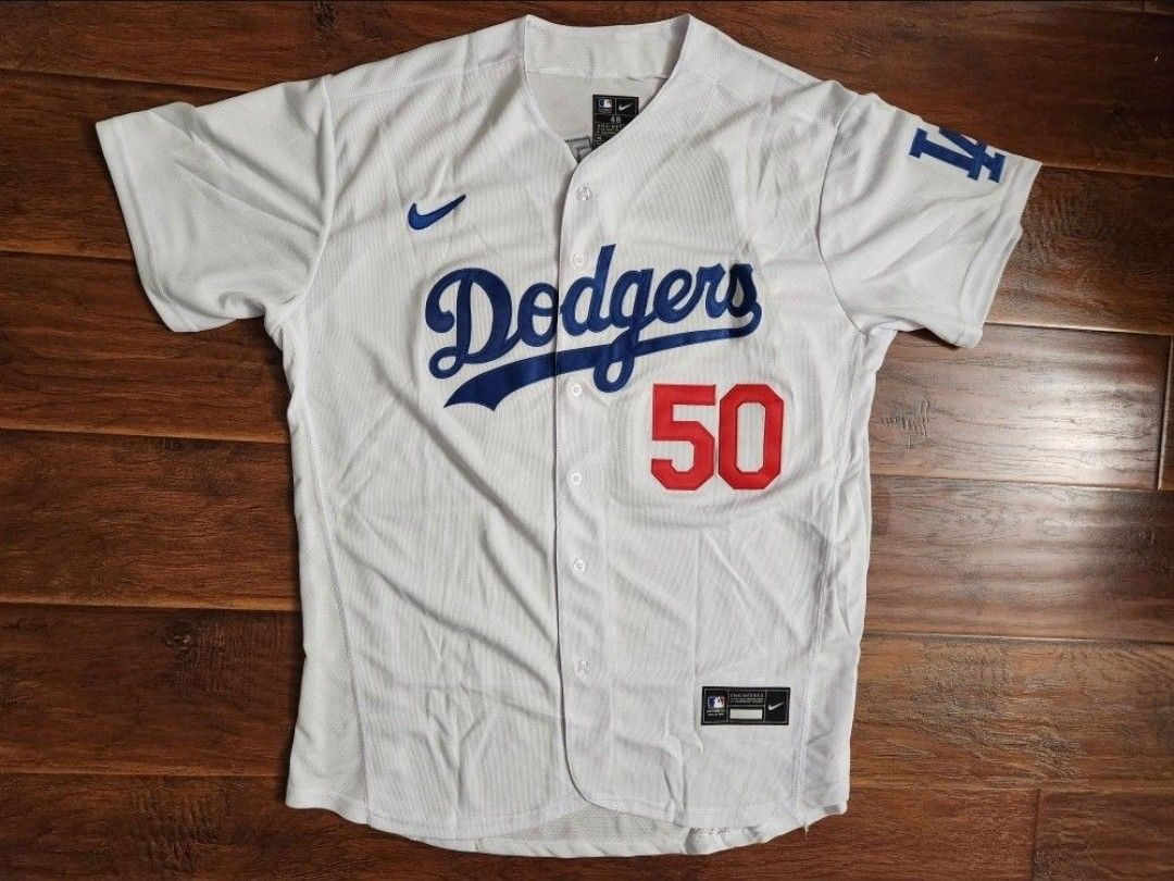 Los Angeles Dodgers Mookie Betts #50 white stitched jersey