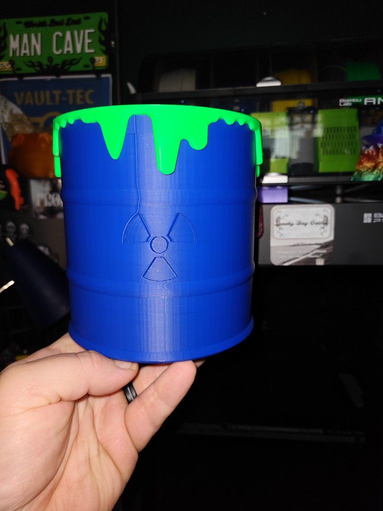 3D Printed Toxic Waste Barrel Planter